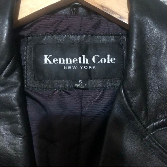 Kenneth Cole Reaction Ladies Brown Leather Jacket Blazer size Small - Picture 5 of 10